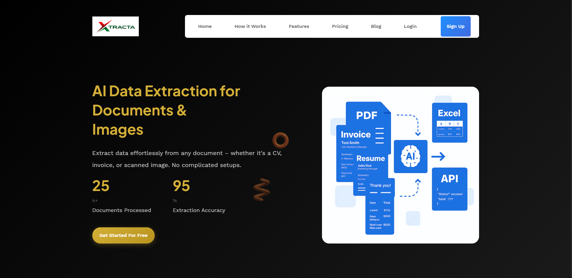 Xtracta - product screenshot